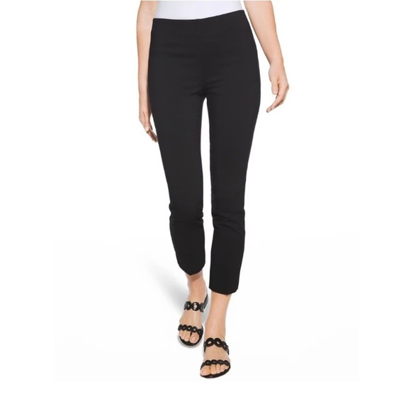 White House Black Market Black Pull On Skinny Crop Pants - Picture 2 of 7